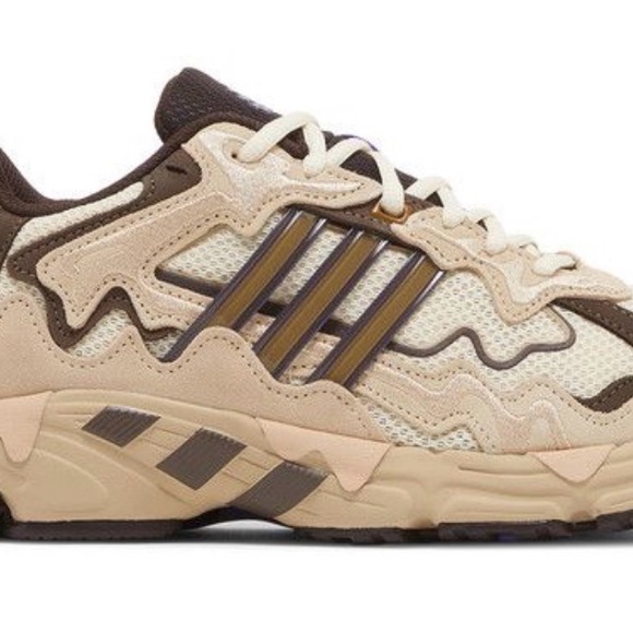 BAD BUNNY Adidas Brown and Cream Sneakers with Purple Accents